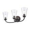 Elk Showroom Emily 23'' Wide 3Light Vanity Light, Matte Black EC89254/3